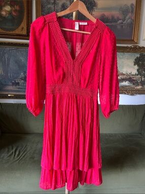Anthropologie Meadow Rue V-Neck Tiered Women’s Dress